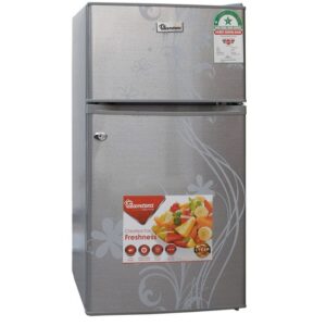 RAMTONS 90 LITRES DOUBLE DOOR DIRECT COOL FRIDGE, SILVER- RF/222