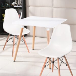 Modern Design Eames 2 Seater Dining Set Table- White