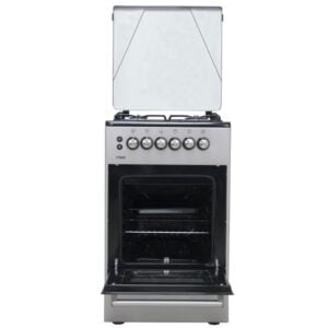 Mika Standing Cooker, 50cm x 50 cm, All Gas Burner & Oven, Silver