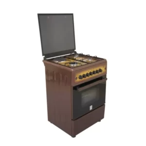 Mika Standing Cooker, 58cm X 58cm, 3 + 1, Electric Oven, Dark Brown