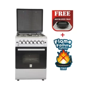 Mika Standing Cooker, 58cm X 58cm, 3 + 1, Electric Oven, Half Inox - Image 3