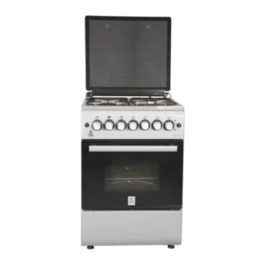 Mika Standing Cooker, 58cm X 58cm, 3 + 1, Electric Oven, Half Inox