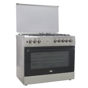 Mika Standing Cooker, 90cm x 60cm, 4 Gas Burner + 1 Electric Plate, WOK Burner - Image 2