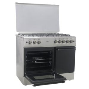 Mika Standing Cooker, 90cm x 60cm, 4 Gas Burner + 1 Electric Plate, Gas Compartment WOK Burner - Image 5