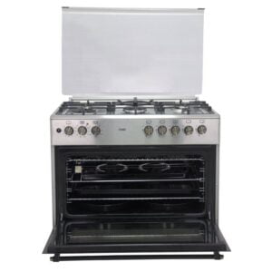 Mika Standing Cooker, 90cm X 60cm, 5GB, Electric Oven, Half Inox - Image 2