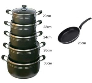 TC/Tornado 14 Pcs Set Non Stick Cooking Pots Large Cookware Sets - Image 3