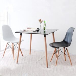 Modern Design Eames 2 Seater Dining Set Table- Black