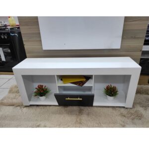 Amsterdam 4ft Modern Tv Stand White and Black