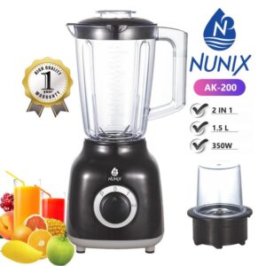 Nunix Powerful Blender 2 In 1 With Grinder Machine 1.5L AK-200