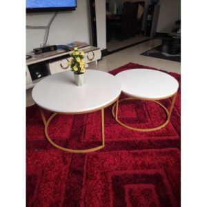 Sierra Round Nesting Coffee Table-2pcs Set - Image 2
