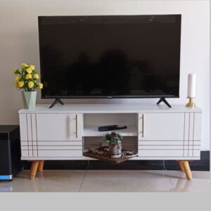 Sydney Modern Wooden TV Stand 4FT White - Image 2