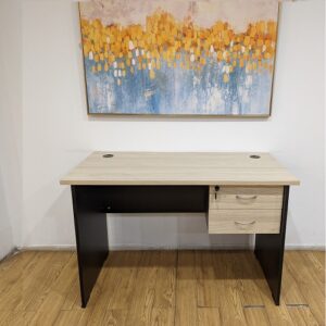 Everest Office Desk 1.2M White Oak/Dark Gray