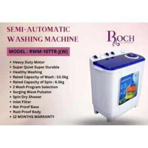 Roch Semi-Automatic Washing Machine, 10kgs RWM-10TTR-J - Image 2