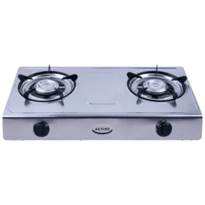 AILYONS GS017 Gas Cooker Double Burner Stainless Steel Table Top