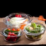 Transparent Glass Bowl with Lid