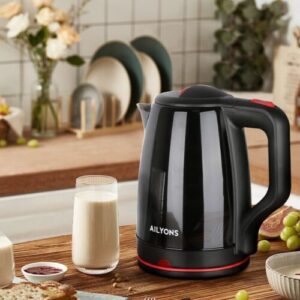 AILYONS FK-0310 Stainless Steel 2.2L Electric Kettle-Black - Image 3