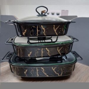 3pcs Ceramic Chafing Dishes/ Food Warmers - Image 2