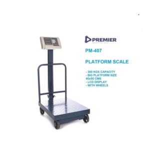 Premier 300kg Digital Electronic Commercial Digital Scale with LCD Display PM-407 with wheels - Image 2