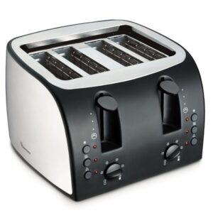 Ramtons  4 Slice Pop Up Toaster Stainless Steel- Rm/195