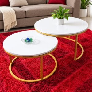 Sierra Round Nesting Coffee Table-2pcs Set