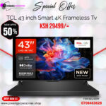 tcl 43 Inch smart 4K frameless TV