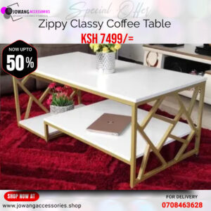 Modern Marble Effect Coffee Table White