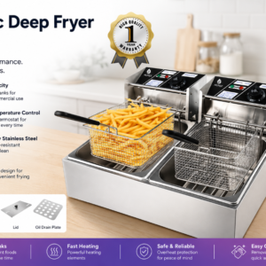 Nunix 6l+6l Electric Double Deep Fryer
