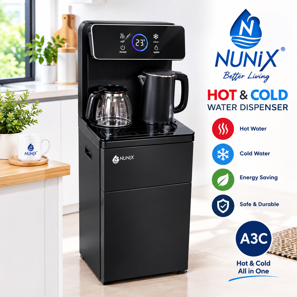 Nunix A3C Hot & Cold Water Dispenser