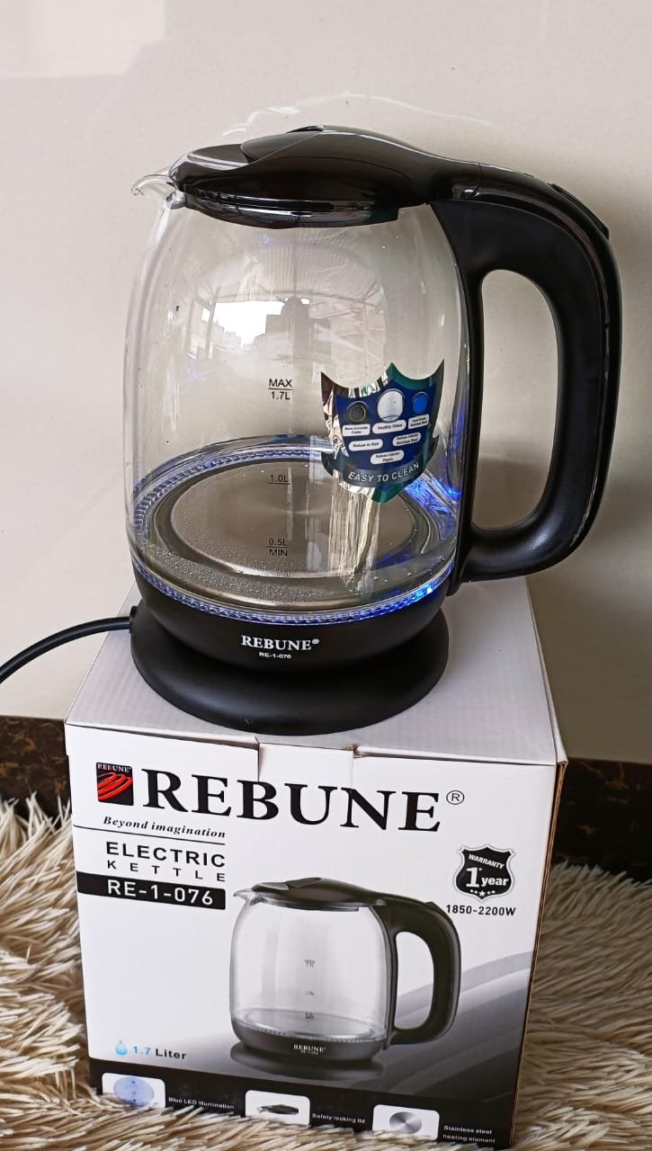 Rebune 1.7L Electric Glass Kettle - Image 2
