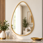 Elegant Teardrop Decor Wall Mirror